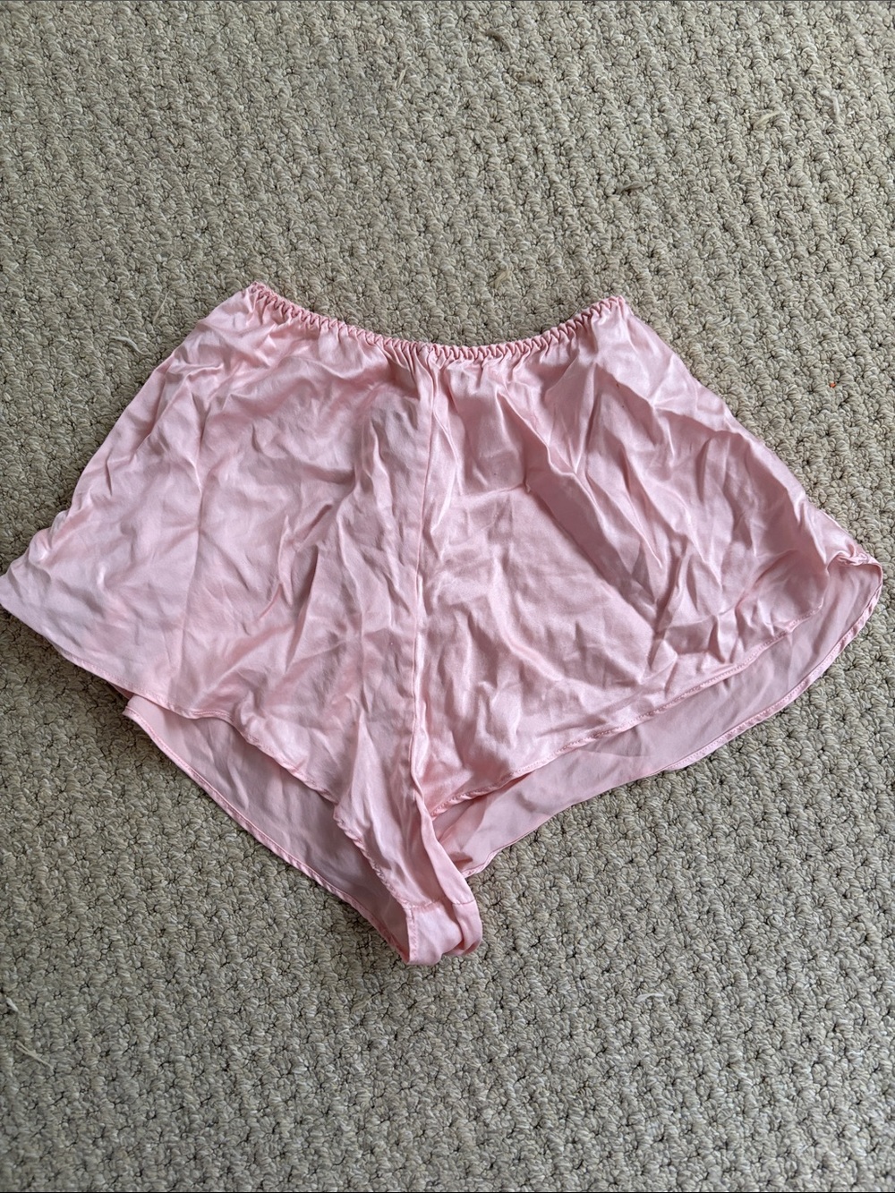 Vintage Victoria’s Secret Gold Tag Baby Pink 100% Silk Boyshorts